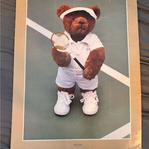 Vintage Tennis Bear Poster